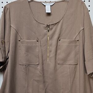 Drapers And Damons Petites Dress Sz XLP Mushroom Color Like New